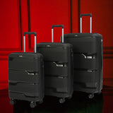 Black Hardcase Roller Luggage Set (28', 24' and 20')