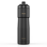 Clean Bottle Insulated Bike Water Bottle, 23 oz, Black, Easy Clean Nozzle, Squeeze Design, Model SPT23001