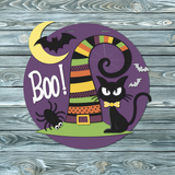 BOO! Witches Hat and Cat Door Hanger DIY Unfinished Kit