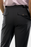 Pleated Wool Trouser Pants - Navy