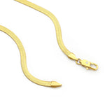 C004G B.Tiff Gold Plated Herringbone Chain Necklace/ 4mm