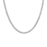 C014W B.Tiff Curb Link Chain Necklace/ 4mm