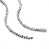C102W B.Tiff Heart Tennis Necklace/ 4mm