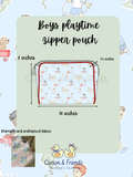 Carson and Friends Zipper Pouch- Boys Playtime