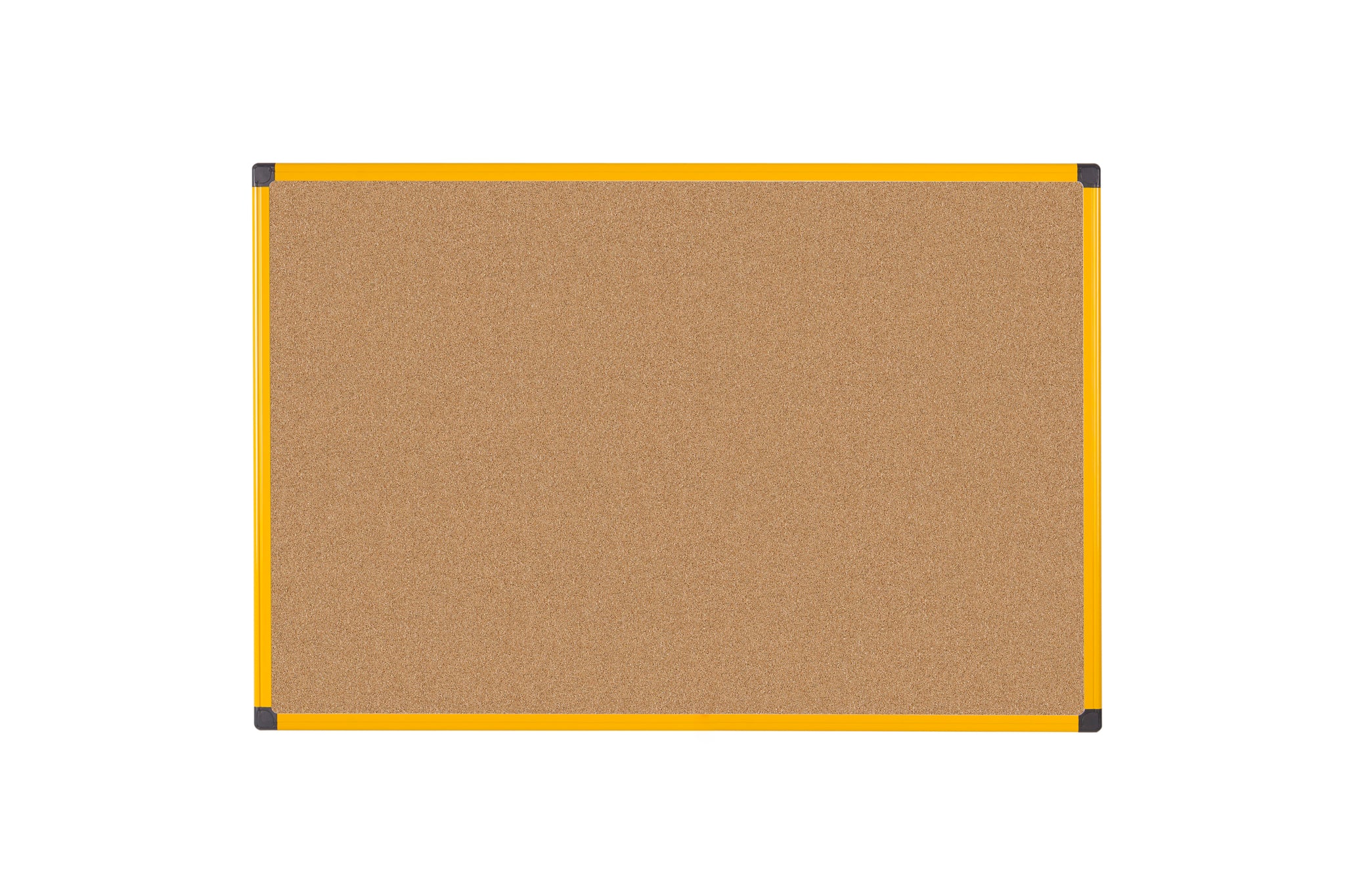 Industrial Ultrabrite Cork Bulletin Board, 36 X 48, Yellow Frame