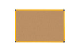 Industrial Ultrabrite Cork Bulletin Board, 36 X 48, Yellow Frame