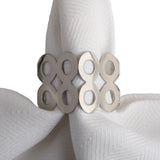 Dii Silver Square Die Cut Napkin Ring (Set Of 6)