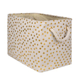 Dii Polyester Bin Dots Gold Rectangle Medium
