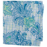 Dii Blue Watercolor Paisley Print Outdoor Napkin (Set Of 6)