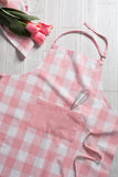 Dii Pink Buffalo Check Chef Apron