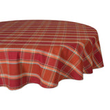 Dii Autumn Spice Plaid Tablecloth 70 Round
