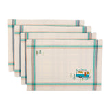 Dii Assorted Camper Embellished Placemat (Set Of 4)