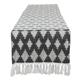 Dii Black/Gray Colby Southwest Table Runner
