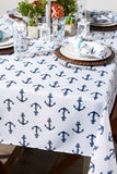 Dii Anchors Print Outdoor Tablecloth With Zipper 60 Round