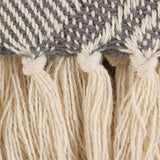 Dii Basketweave Woven Throw, 50X60 With 3 Fringe, Gray, 1 Piece