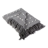 Dii Gray Woven Loop Throw
