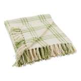 Dii Antique Green Modern Farmhouse Plaid Throw