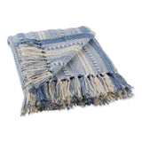 Dii Stonewash Blue Braided Stripe Throw