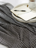 Dii Black & White Waffle Knit Throw