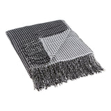 Dii Black & White Waffle Knit Throw