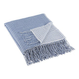 Dii Stonewash Blue & White Waffle Knit Throw