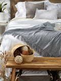 Dii Soft Denim Blue Chenille Throw