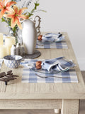 Dii Stonewash Blue Buffalo Check Ribbed Placemat (Set Of 6)