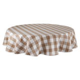 Dii Stone Buffalo Check Tablecloth 70 Round