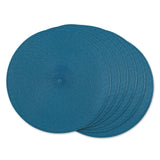 Storm Blue Round Pp Woven Placemat Set/6
