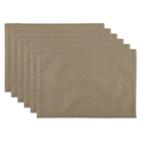 Dii Stone Tonal Lattice Print Outdoor Placemat (Set Of 6)