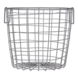Dii Metal Basket, Cool Gray Round Medium 14X14X12
