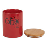 Dii Red Coffee/Sugar/Tea Ceramic Canister (Set Of 3)