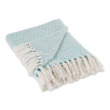 Aqua X-Diamond Geometric Throw