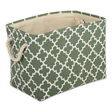 Dii Polyester Bin Lattice Artichoke Green Rectangle Medium