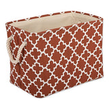 Dii Polyester Bin Lattice Cinnamon Rectangle Small