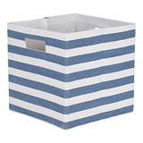 Dii Polyester Cube Stripe French Blue Square 11X11X11