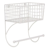 Small Antique White Farmhouse Towel Rack