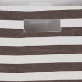 Dii Polyester Cube Stripe Brown Square 13X13X13