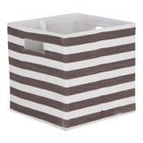 Dii Polyester Cube Stripe Brown Square 13X13X13