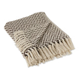 Dark Brown Zig-Zag Throw