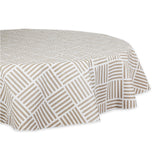 Stone Grid Vinyl Tablecloth 70 Round