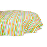 Spring Stripe Vinyl Tablecloth 70 Round