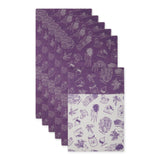 Eggplant Market Print Fridge Liner Set/6