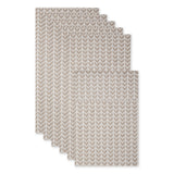 Stone Herringbone Print Fridge Liner Set/6
