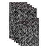 Gray Abstract Leaf Print Fridge Liner Set/6