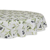 Olives Print Outdoor Tablecloth 60 Round