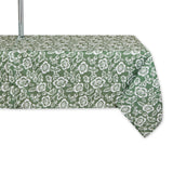 Artichoke Green Floral Print Outdoor Tablecloth With Zipper 60X84