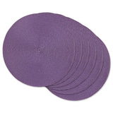 Dii Eggplant Round Polypropylene Woven Placemat (Set Of 6)
