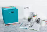 Dii Polyester Cube Solid Teal Square