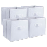 Dii Nonwoven Polypropylene Cube Solid White Square (Set Of 4)
